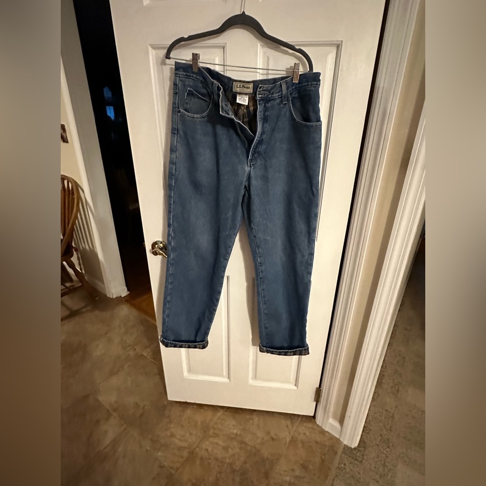 LL Bean Flannel Lined Jeans